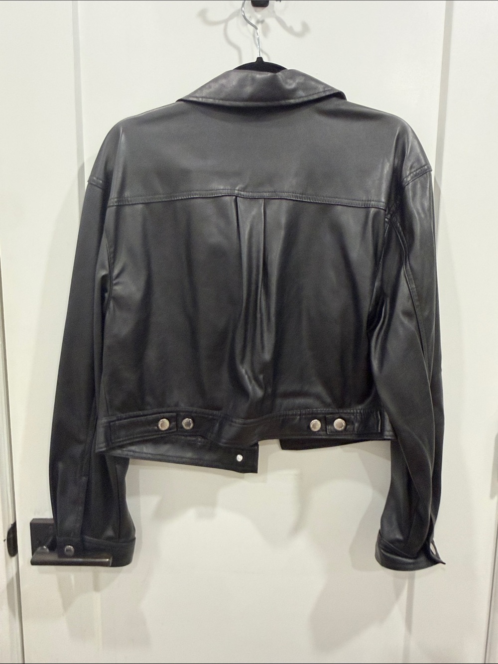 Universal Thread Black Leather Cropped Jacket - Picture 3 of 3